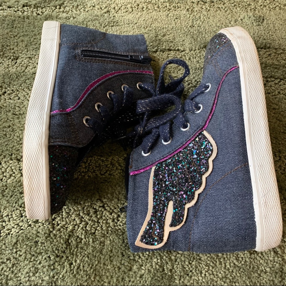 Denim sneakers for little girls